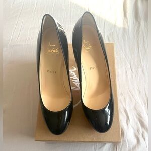 Christian Louboutin Patent Leather Black Pointed Toe Pumps Sz EU 38​